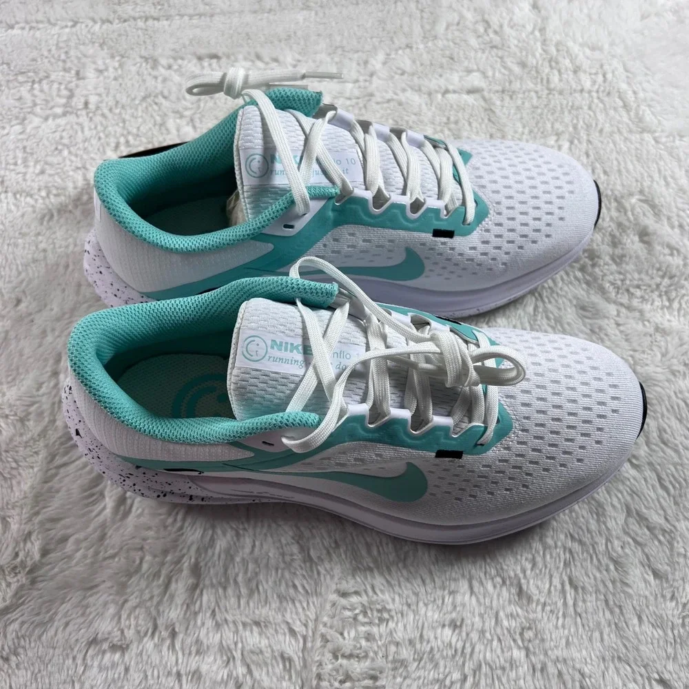 Nike Air Winflo 10 Womens Running Shoes White Emerald Rise FN7106-100 7.5 NEW‎
